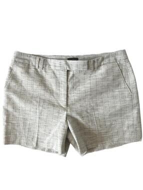 White House Black Market 5" Whisper Luxe Tweed beige Metallic Shorts - 14 NWT